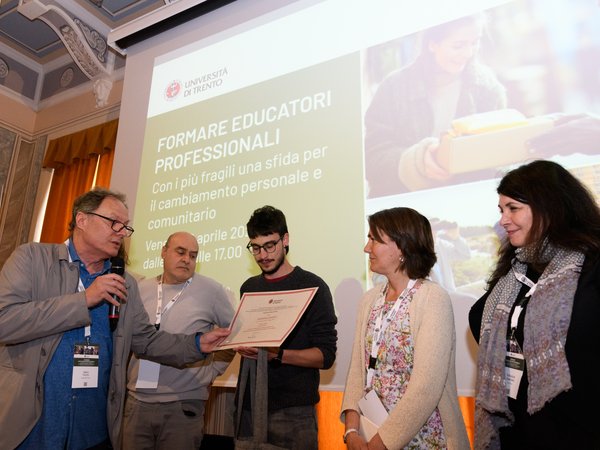 da sx: Dario Fortin, Alessandro Dellai, Giovanni Zanella, Daniela Pederzolli, Katia Guerriero